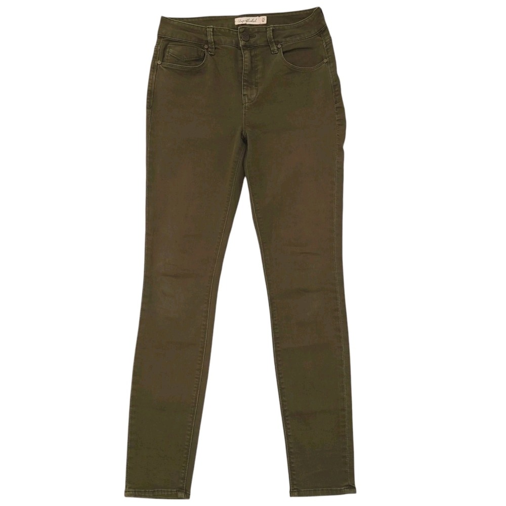 Unpublished Jeans Womens 26 High Rise Stretch Skinny Army Green UW2000340